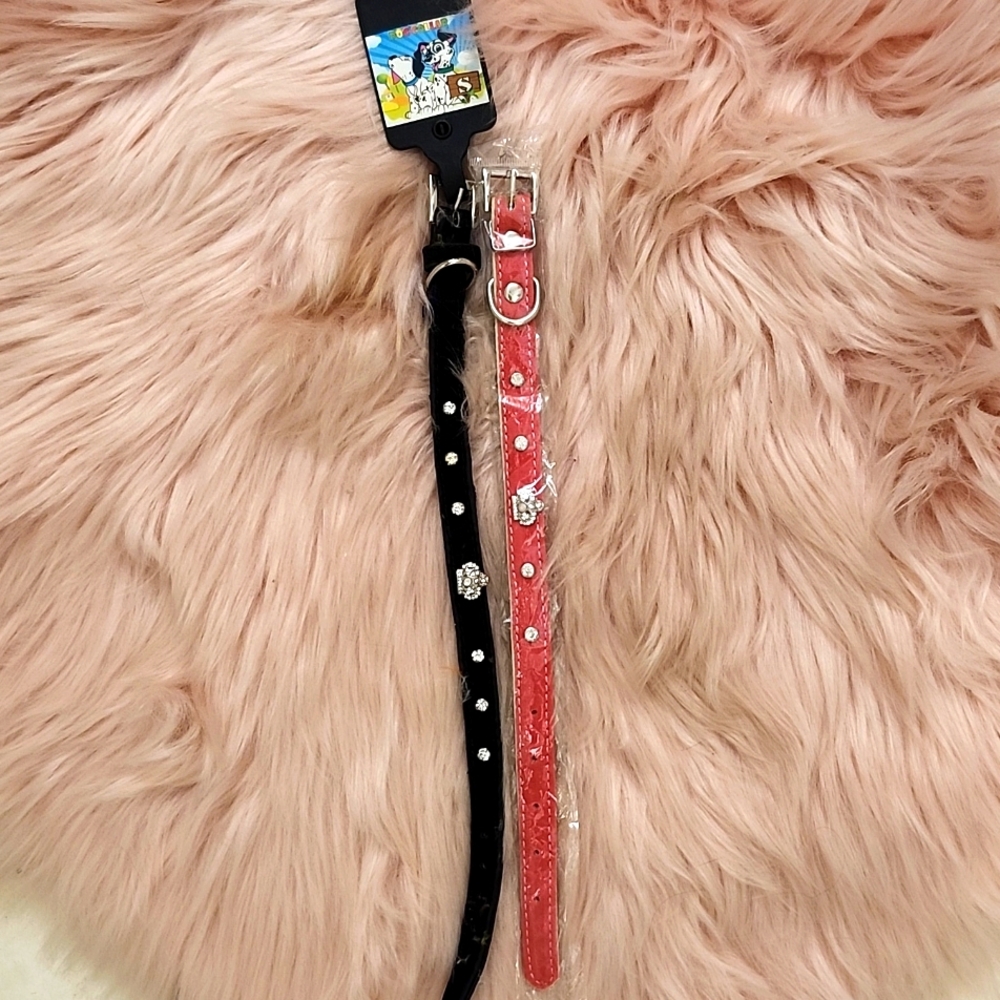 Brand New 2CT BUNDLE ASSORTED BLING ACCENT DOG COLLAR-S
